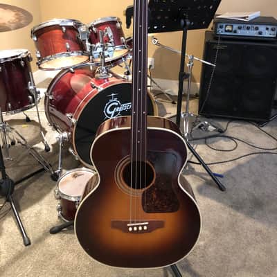 Guild B30E Fretless Acoustic Bass 1996 Tobacco Sunburst image 7