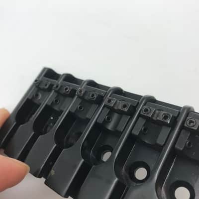 Black 6 String Bass Guitar Fixed Bridge image 4