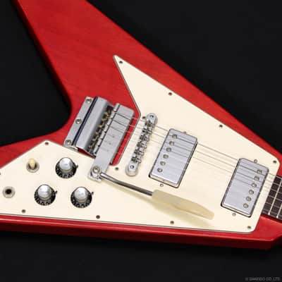 Gibson Custom Shop 1967 Flying V-K Korina w/Vibrola 2001 Cherry image 9