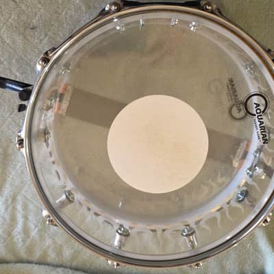 Spaun Acrylic 5.5 x 14 Snare with Flames 2010 - Clear Acrylic with Flames image 2