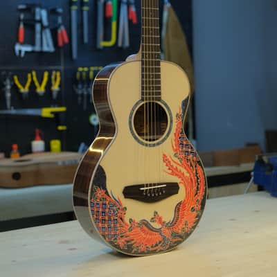Batiksoul Guitars No.#120 - Parlor Batik Cendrawasih Geni image 3