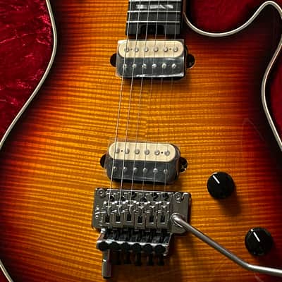 2020 EVH Wolfgang USA 5A Flametop Block Inlays Ebony Fretboard image 4