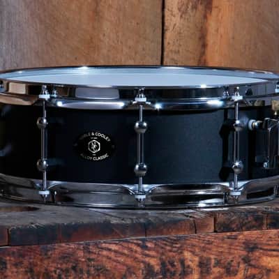 Noble & Cooley *Pre-Order* Alloy Classic 4.75x14" Cast Aluminum Snare Drum Black Powder Coat Chrome Hardware | Made in the USA | Special Order | Authorized Dealer image 1
