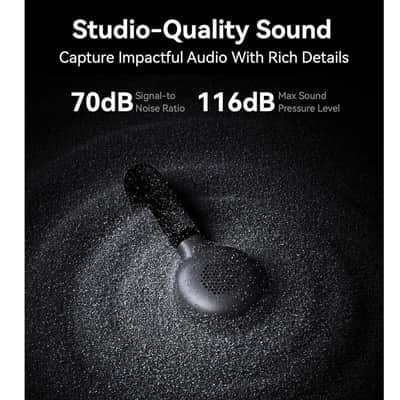 Hollyland LARK M2S DUO 2-Person Wireless Microphone System with USB-C Connector for Mobile Devices - Plug & Play (2.4 GHz, Space Gray) + Vivitar compact Selfie Video Tripod + 16GB Transcend MicroSD Memory Card with Adapter image 5