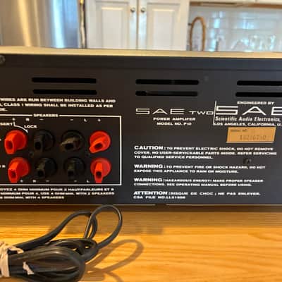 SAE P10 Power Amp 1980 - Black/Walnut image 9