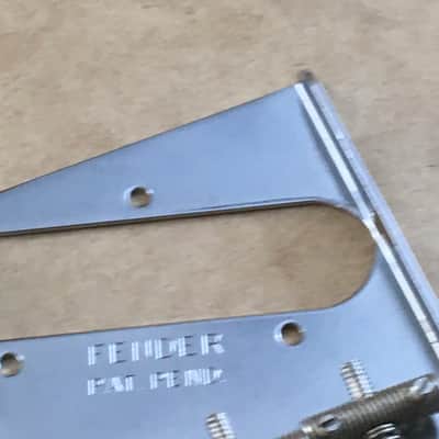 Vintage 50s Reissue Fender Pat. Pend. USA Lightly Aged Tele Ashtray Bridge Relic 3 Threaded Saddles image 5