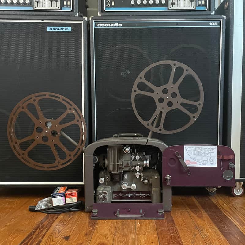 Bell & Howell No. 185 Filmosound Amp + Projector - 8 Ohm AlNiCo 6" Speaker - 1940's/1950's Made In USA image 1