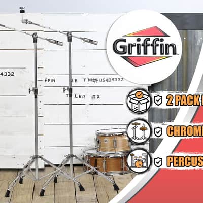 GRIFFIN Cymbal Boom Stand - 2 PACK Drum Hardware Arm Mount Adapter Percussion image 10