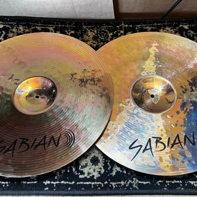 Sabian 18" B8 Pro Marching Band Cymbals w/ Straps - Brilliant image 3