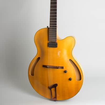 Ken Parker  Custom Arch Top Semi-Hollow Body Electric Guitar (1991), original black tolex hard shell case. image 1