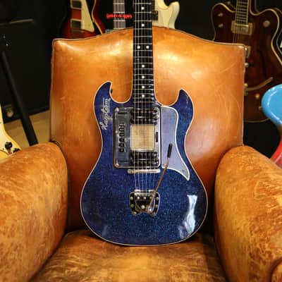 Hagstrom Deluxe A Batman 1960's Sparkle Blue image 1