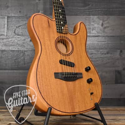 Fender American Acoustasonic Telecaster All-Mahogany - Natural with Deluxe Gig Bag image 12