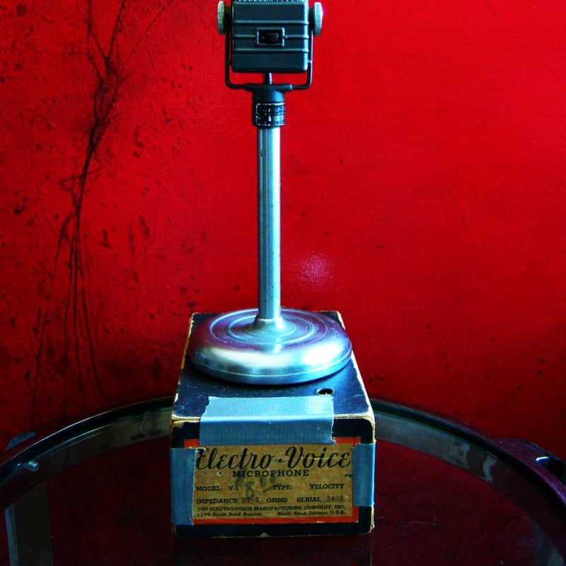 1950s Electro-Voice V-1 Ribbon Velocity Microphone Black