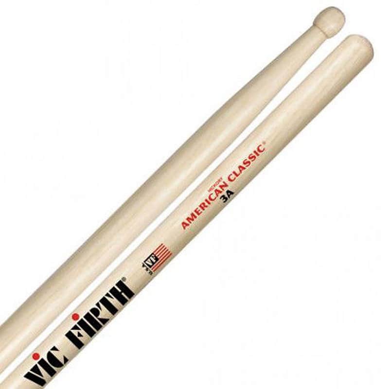 Vic Firth 1-Pair American Classic 3A Wood Tip Hickory Drumsticks ^ image 1