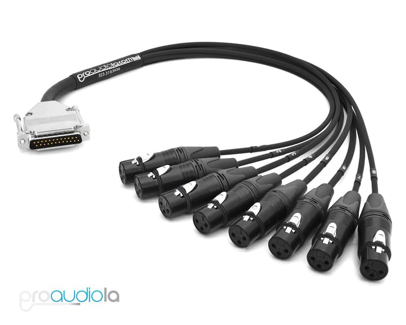 Premium Analog DB25 to XLR-Female | Mogami W2932 & Neutrik Gold Connectors | 6 feet | 1.8 m (Black) image 1