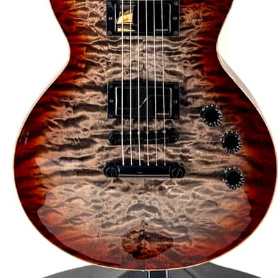 ESP ESP USA Custom Shop Eclipse with Fishman Fluence with Case - Quilted Blood Moon Serial#: U image 2