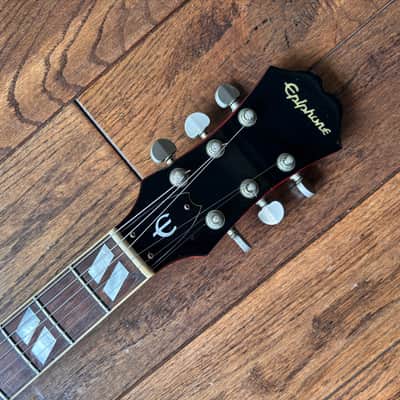 Rare 1980 Matsumoku Epiphone Riviera Semi-Hollow Blue Label Stop Tail Heritage Cherry MIJ Japan image 9