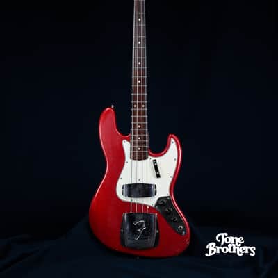 100% Original! 1965 Fender Jazz Bass - Candy Apple Red image 2