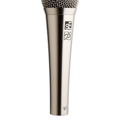 Se Electronics V7 NI-25AE 25th Anniversary Brushed Nickel Handheld Microphone image 2