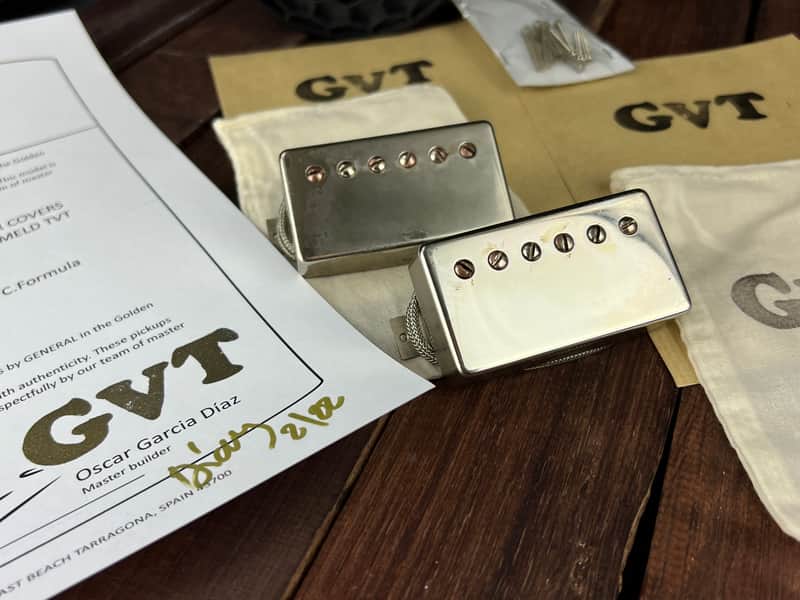 General Vintage Tone 1957 - 1959 Zebra PAF Humbucker set hand made Scatter with True vintage covers image 1