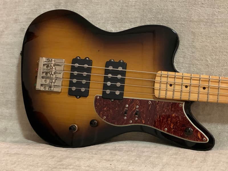 2012 Fender Pawn Shop Reverse Jaguar 32” Scale Bass Sunburst Upgraded Active Electronics & Coil Tap + TKL Case image 1