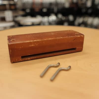Vintage Wood Block w/ 2 Pegs image 2