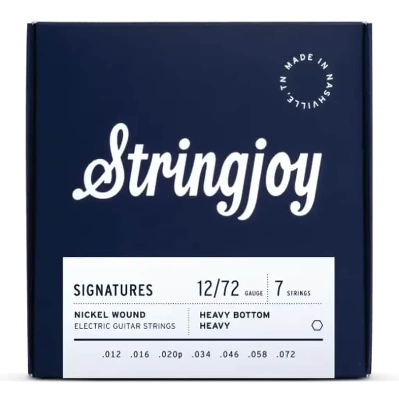 Stringjoy Signatures 7 String Heavy Bottom Heavy Gauge (12-72) Nickel Wound Electric Guitar Strings image 1