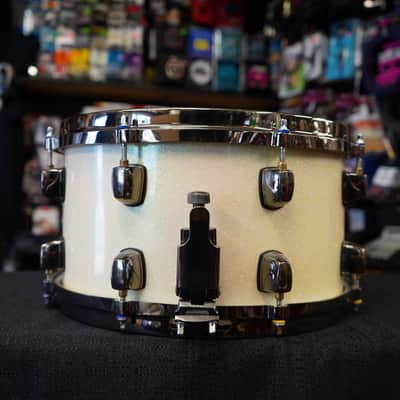 ddrum Dominion Series Limited Edition 13" Maple Snare Drum - White Sparkle Lacquer | 7x13" image 3