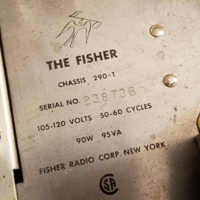 The Fisher Tube Preamp, receiver control amp console D-39 290-T MPX-77 1963 - Gold image 14