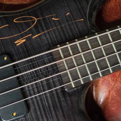 Dean DAVE MUSTAINE owned MEGADETH Studio Jazz Professional Bass Artist Signed - Wrote bass parts for Dystopia and Super Collider albums AAA Flame image 9