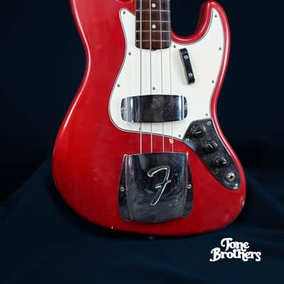 100% Original! 1965 Fender Jazz Bass - Candy Apple Red image 3