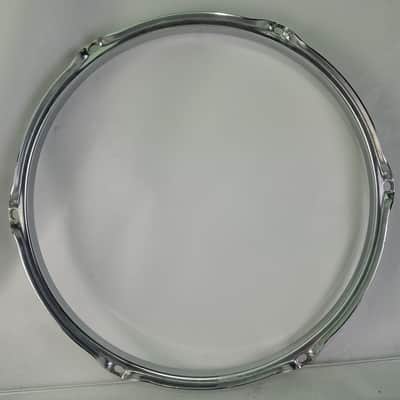 Ludwig 12" 6Lug Chrome-BRASS Tom Drum Rim/Hoop Triple-Flange Vintage 50s COB image 5