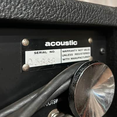 Acoustic 150 with Matching 6x10 Cabient 1970s - Black, Killer Head and Cabinet Combo! image 7