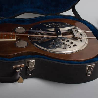 Dobro Model 56 Squareneck Resophonic Guitar (1932), ser. #2487, black hard shell case. image 12
