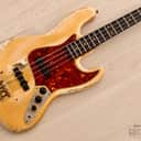 1964 Fender Jazz Bass Pre-CBS Vintage Bass Olympic White w/ Gold Hardware, Case