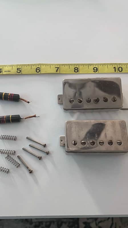 Tom Holmes H450 H455 Humbucker Pickup Set - Aged Nickel parts image 1