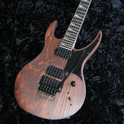 AGT Custom Shop Guitar Raw Walnut Ibanez Parts 540p Style Poplar Body Sharktooth Neck image 1