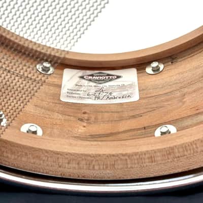 Craviotto Private Reserve Ambrosia Snare Drum 14x6.5 image 5