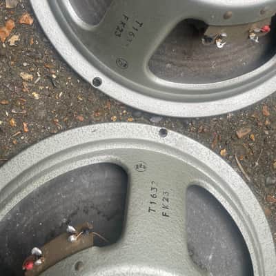 Matched pair vintage 1977 Celestion G12L blackback 20w 8ohm speakers for Marshall JMP amp image 2