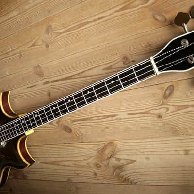 EXTREMELY RARE VINTAGE 60s MIGMA FLORENTINE THINLINE SEMI AKUSTIK BASS GUITAR image 5