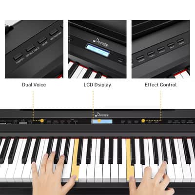 Donner DEP-20 Digital Piano Keyboard 88 Weighted Key With Pedal 128 Polyphony image 6