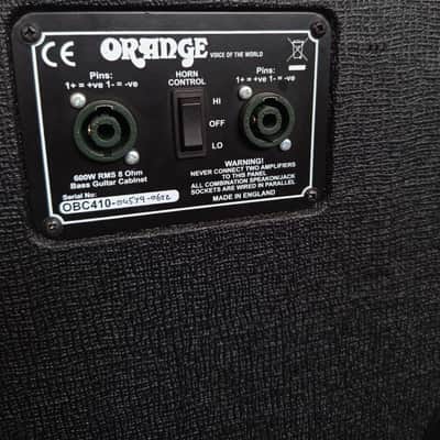 Orange OBC410HC 600-Watt 4x10" Bass Speaker Cabinet - Black image 3