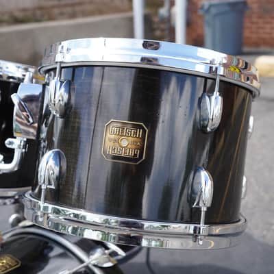 Vintage 1999 Gretsch USA Custom 4pc Maple Shell Pack - Ebony Stain Lacquer | 12, 13, 16, 20" image 10