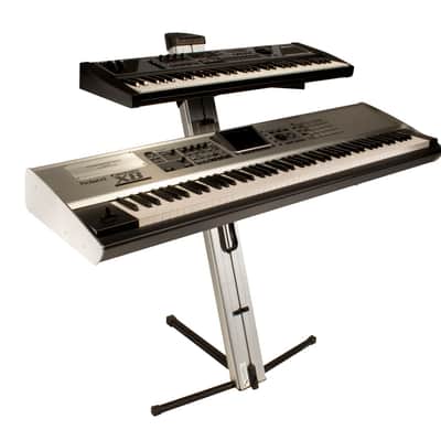 Ultimate Support APEX AX-48 Pro 2-Tier Column Keyboard Stand Silver PROAUDIOSTAR image 2