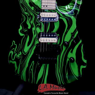 Jackson Pro DK2M Limited Run, Maple Fingerboard, Slime Green Swirl 2914112567 image 5