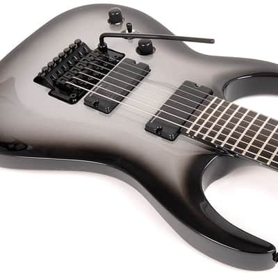 Agile Interceptor 7 String Left Handed Electric Guitar with Floyd Rose Pro 725 EB DNC Silverburst image 5