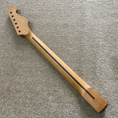 Maple Wood Lefty Guitar Strat Style Neck, 22 Frets Fingerboard image 9