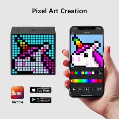 Timebox Evo Portable Bluetooth Pixel Art Speaker with  256 Programmable LED Panel image 2