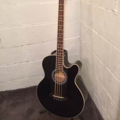 Ibanez AEB5E Black Acoustic Electric Bass Guitar built in tuner, pre amp, EQ image 1