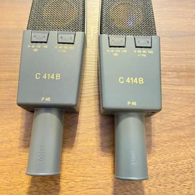 AKG C414B PAIR XLII Large Diaphragm SET Multipattern Condenser Microphone 2010s - Black image 4